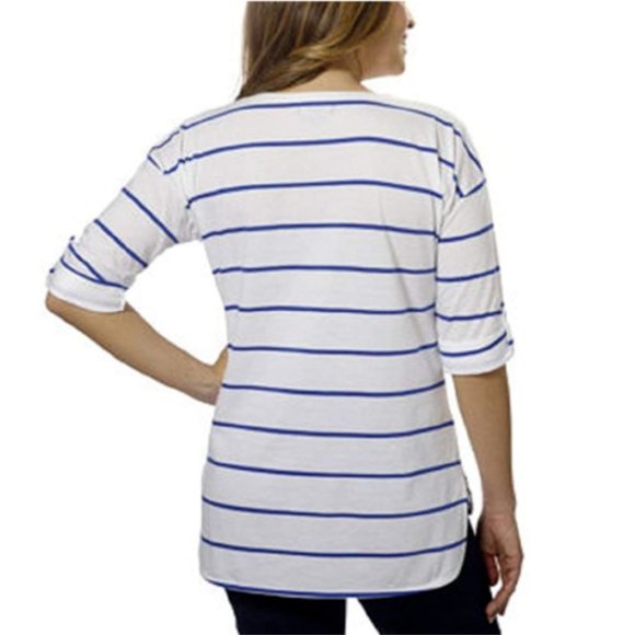 Nautica Ladies' V-Neck Top with Roll Tab Tee - Picture 4 of 4